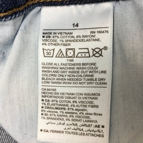 Old Navy Jeans Rockstar Super Skinny Mid Rise Distressed Stretch size 14 - Picture 7 of 8